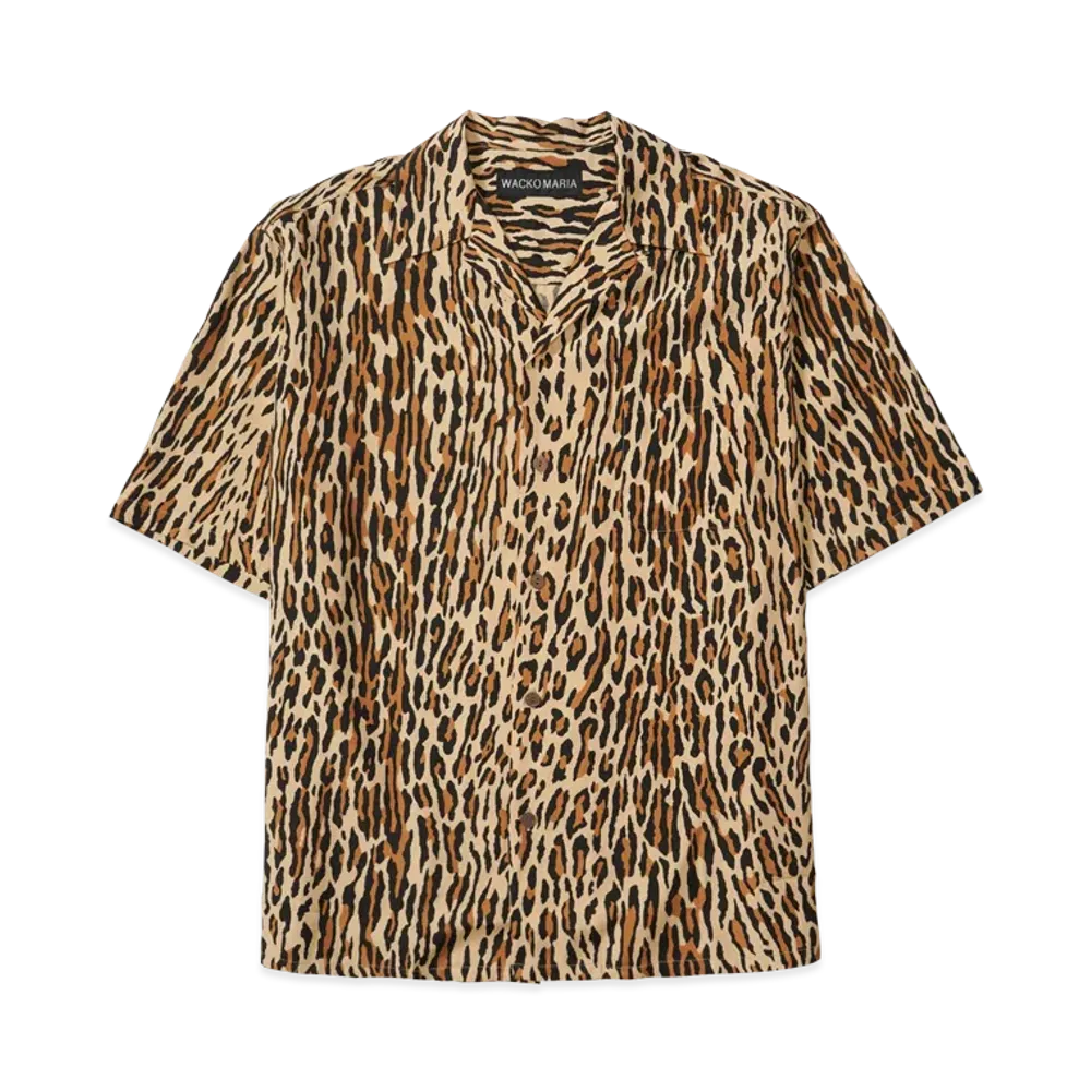 WACKO MARIA Leopard Hawaiian Shirt "Brown"