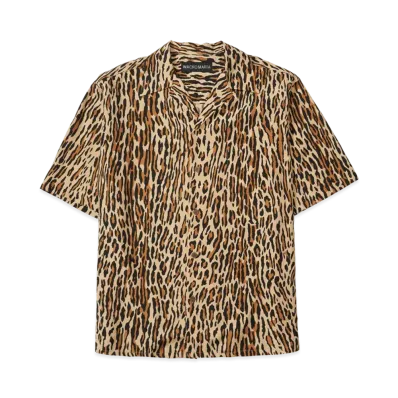 WACKO MARIA Leopard Hawaiian Shirt "Brown"