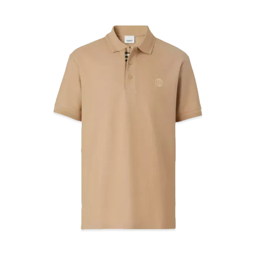 Burberry Men's Monogram Motif Polo Shirt "Soft Fawn"