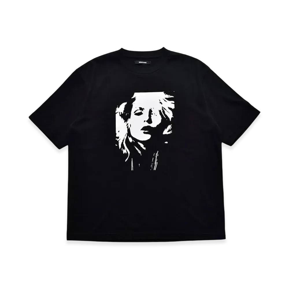 MINEDENIM Monochrome Two tone Face Crewneck T-SH "Black"