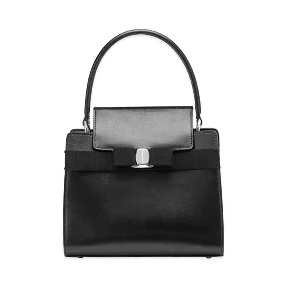 Salvatore Ferragamo Vara Bow Handbag (S) "Black"