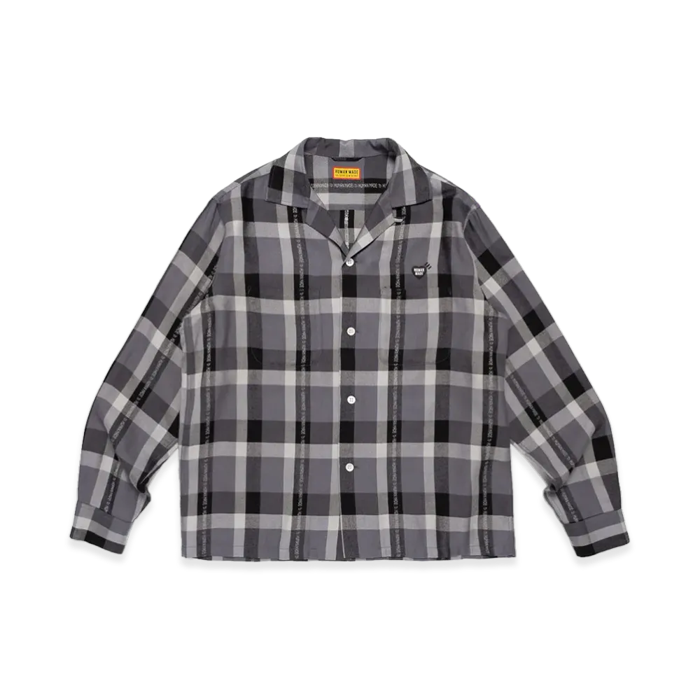 HUMAN MADE Open Collar Check Shirt "Black"
