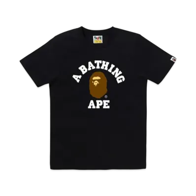 A BATHING APE College Tee "Black"