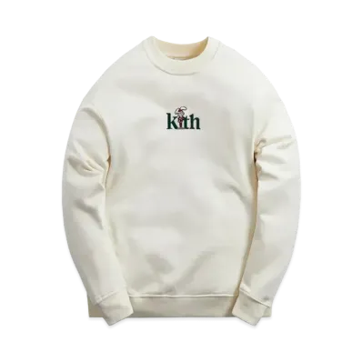 KITH Treats for Trix Santa Serif Crewneck "Sandrift"
