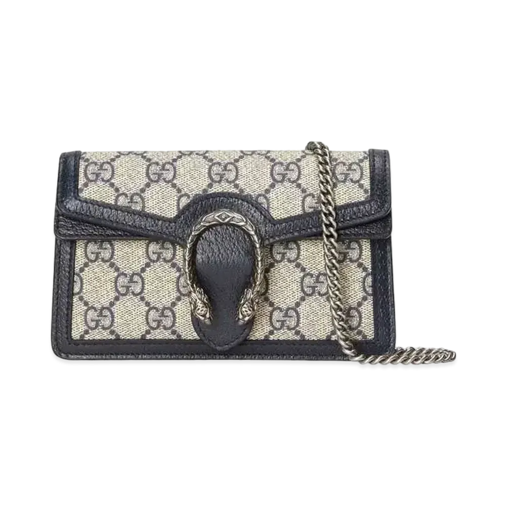 GUCCI GG Supreme Dionysus GG Super Mini Bag "Beige&Blue"