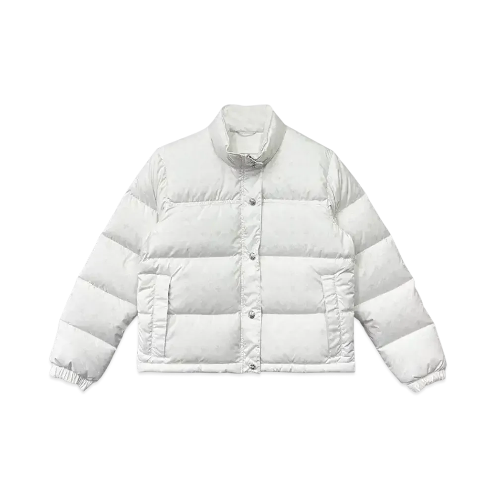 Chrome Hearts Tonal Monogram Cross Pattern Puffer Jacket "White"