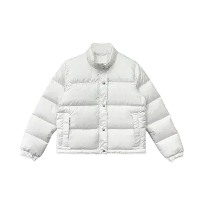 Chrome Hearts Tonal Monogram Cross Pattern Puffer Jacket "White"