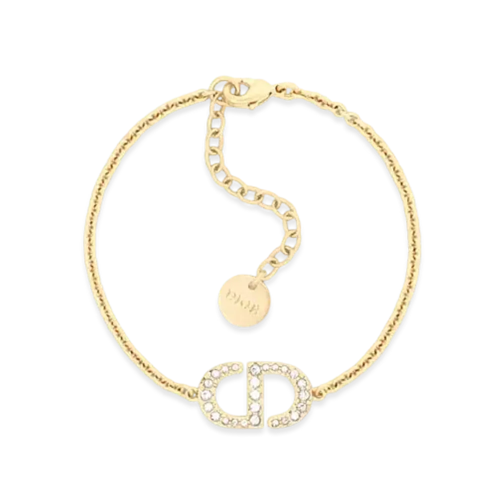 Dior Petit CD Bracelet Metal and Crystals "Gold/Silver"