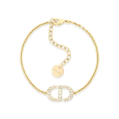 Dior Petit CD Bracelet Metal and Crystals "Gold/Silver"