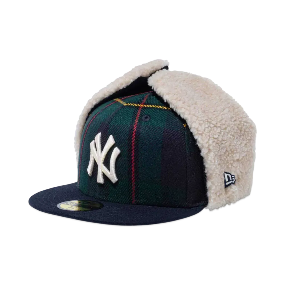 NEW ERA BLACK LABEL FW24 59Fifty Dog Ear New York Yankees Tartan Check "Dark Green"