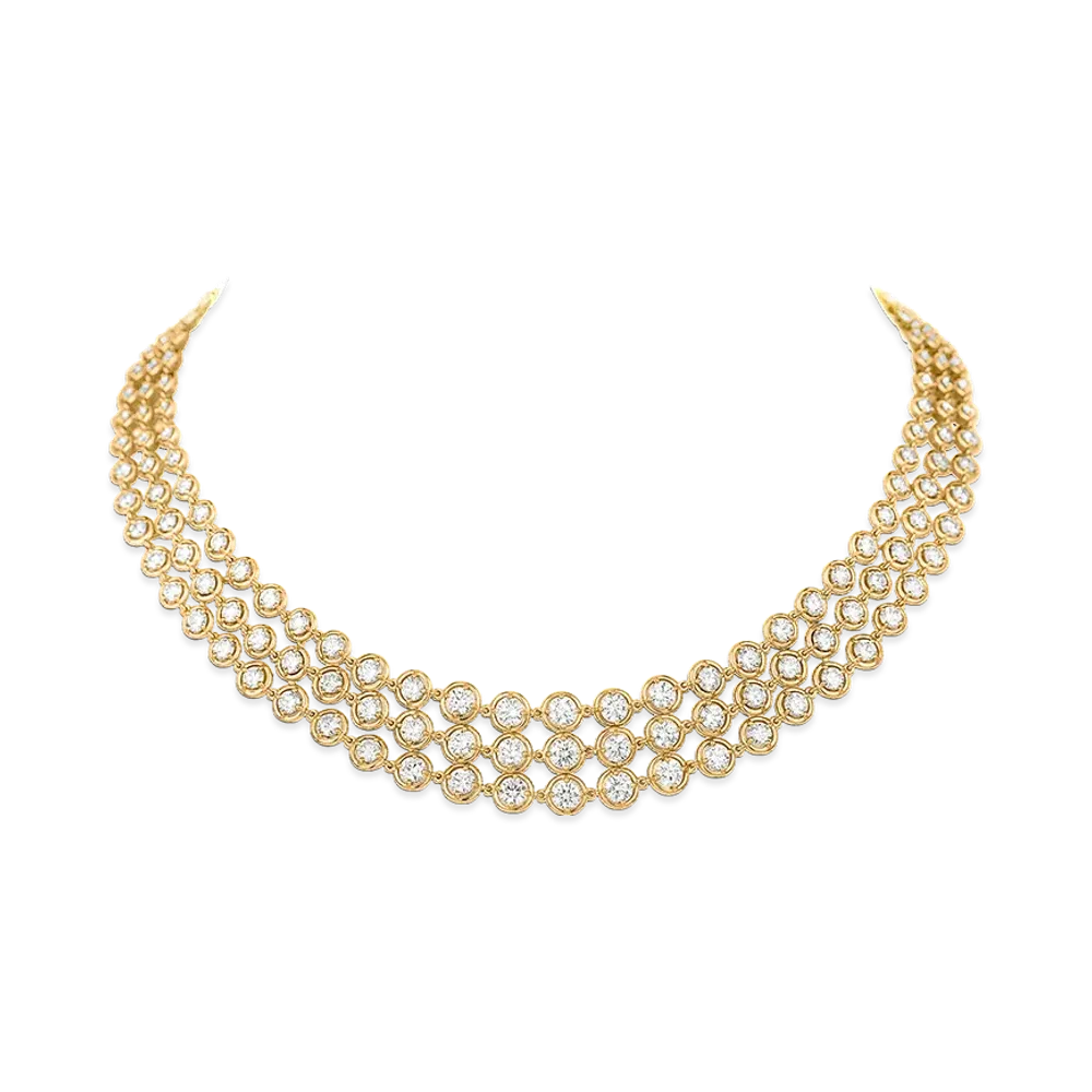 Van Cleef & Arpels Palmyre necklace 3 rows "18K Yellow gold/Diamond"