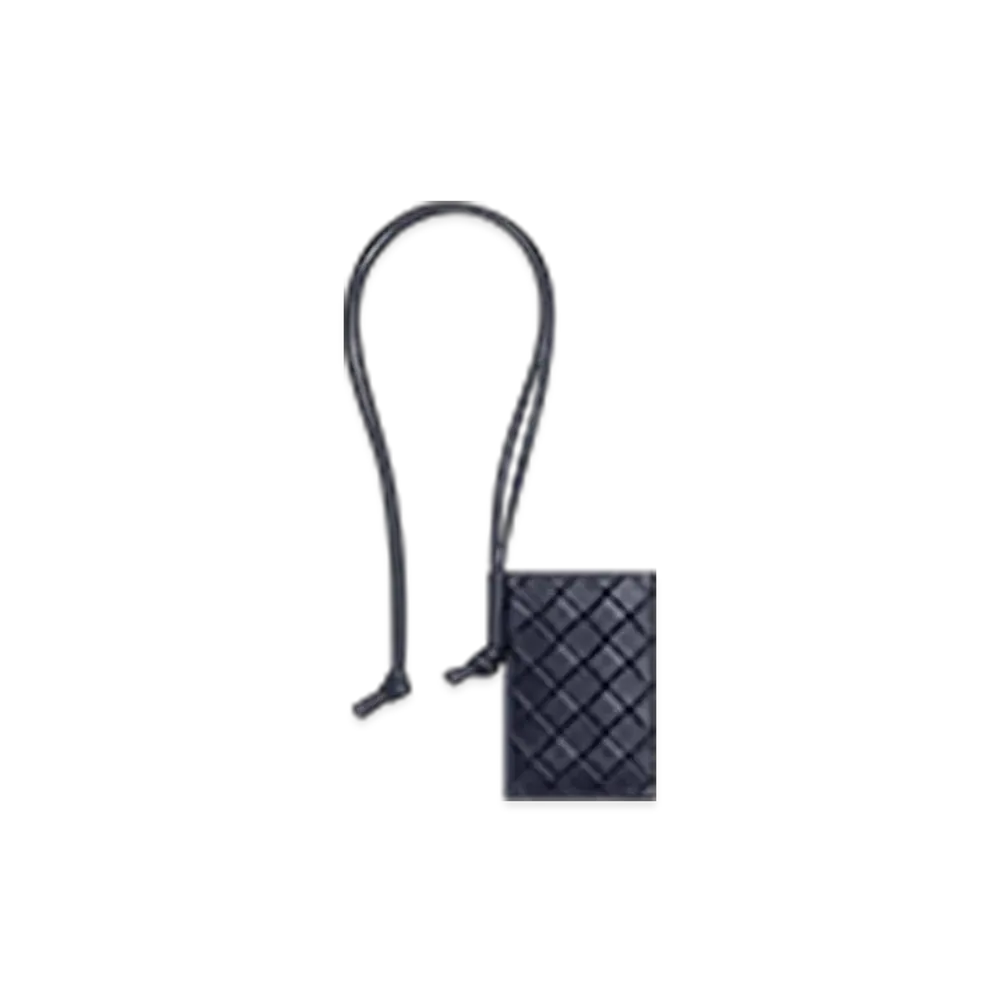 Bottega Veneta Intrecciato Stamp Badge Holder "Abyss"