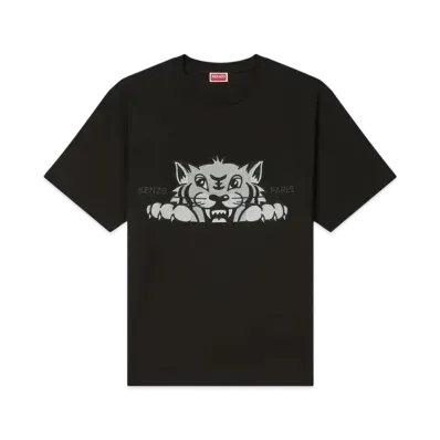 KENZO 'Happy Tiger' Embroidery Oversize T-shirt "Black"