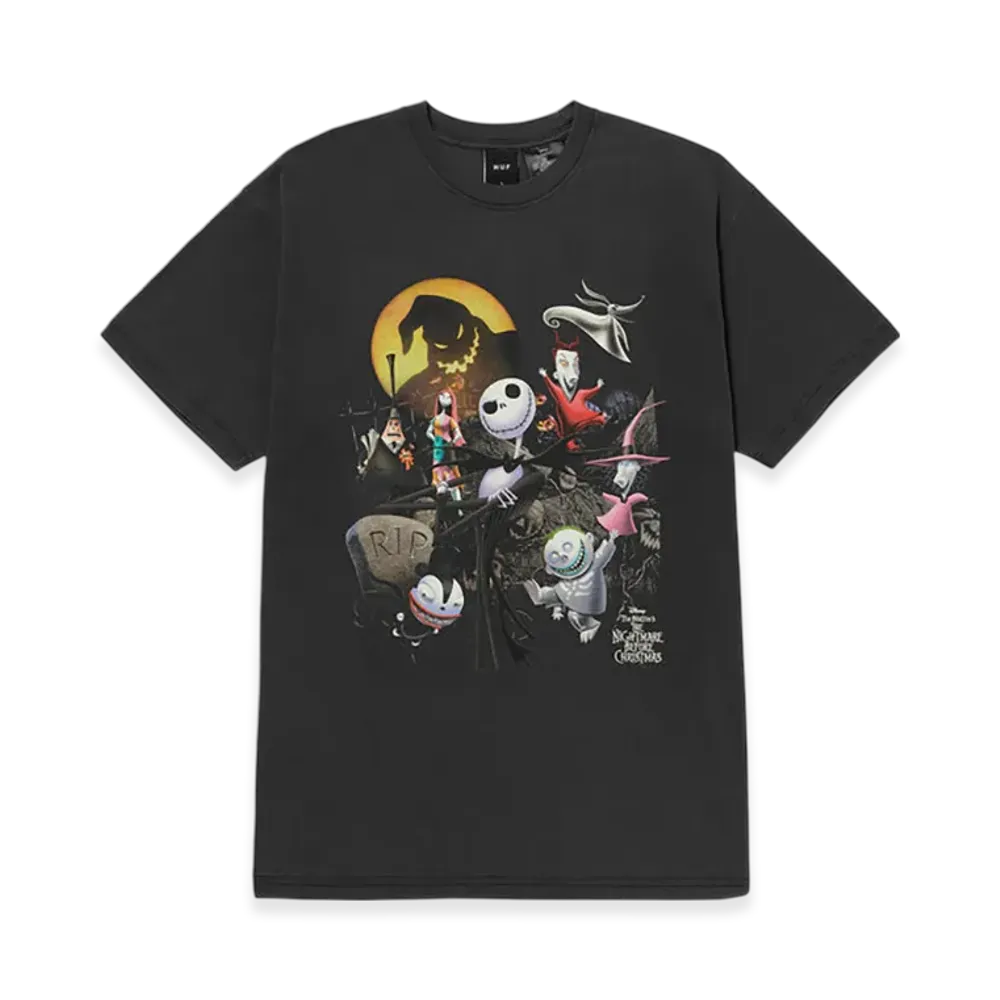 HUF x THE NIGHTMARE BEFORE CHRISTMAS Vintage Tee "Vintage Black"