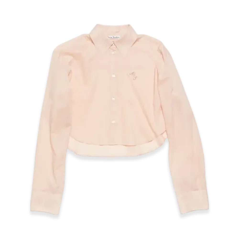 Acne Studios Shirt With Logo Embroidery "Dusty pink"