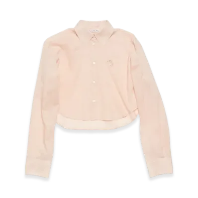 Acne Studios Shirt With Logo Embroidery "Dusty pink"