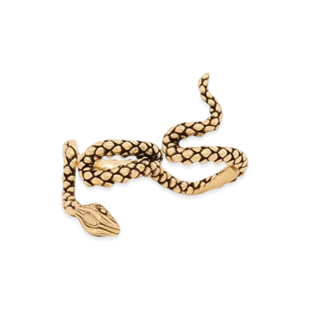 Chloe The Chloe Snake Double Ring "Vintage Gold"