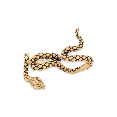 Chloe The Chloe Snake Double Ring "Vintage Gold"