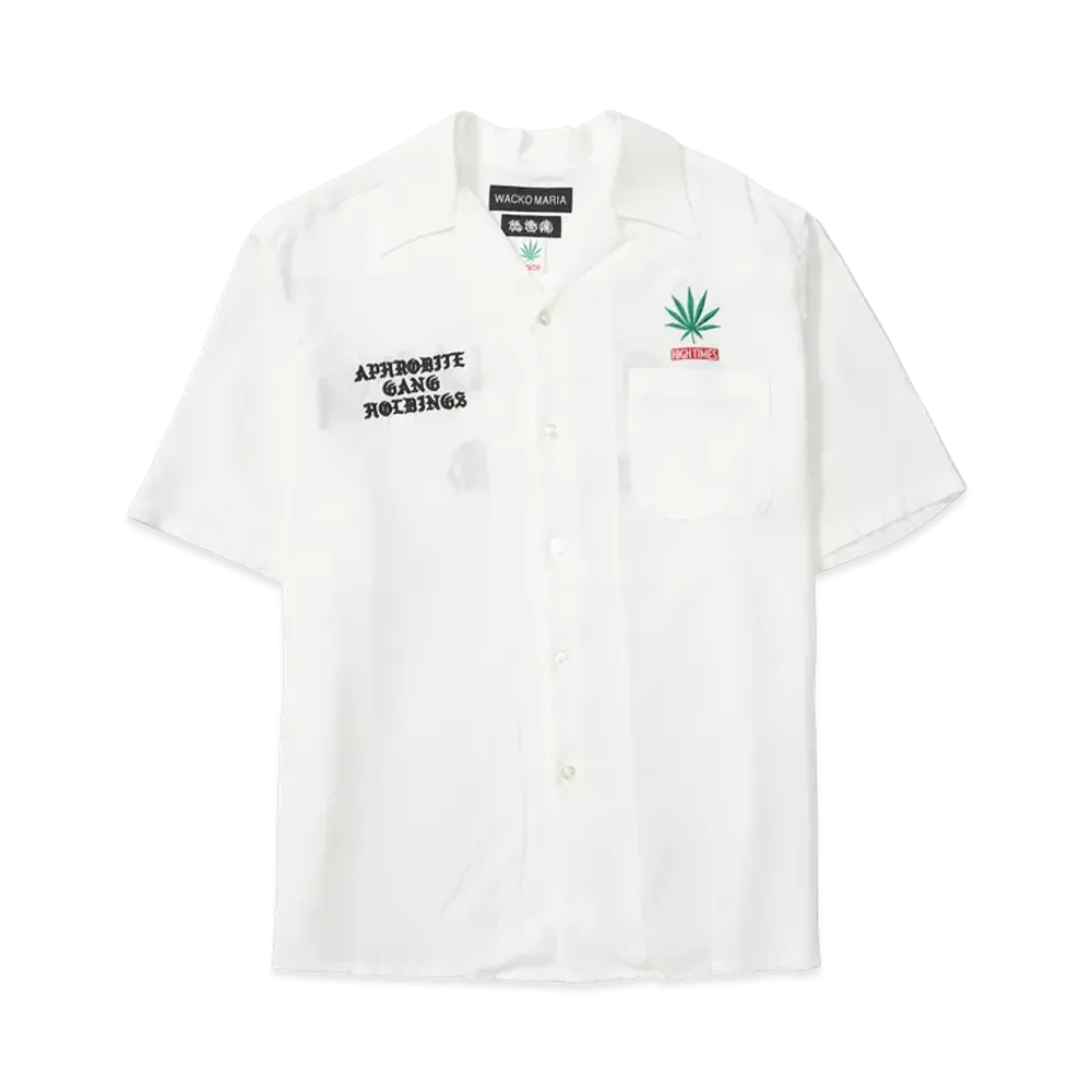 WACKO MARIA x 舐達麻 / High Times / 50's Open Collar Shirt "White"