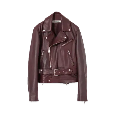 UNDERCOVER Sheepskin Rider Jacket "Bordeaux"