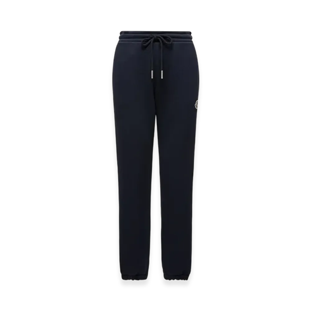 MONCLER Logo Patch Cotton Track Pants "Black"