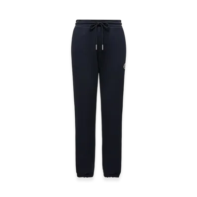 MONCLER Logo Patch Cotton Track Pants "Black"