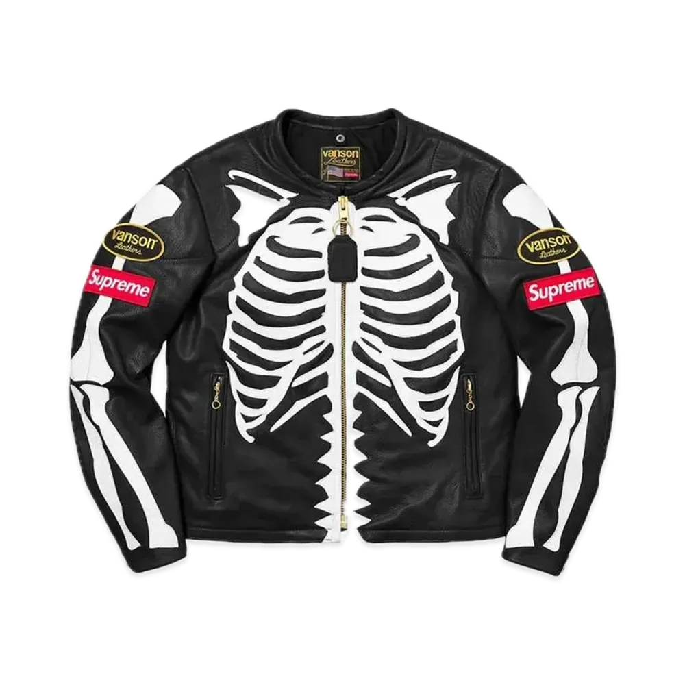 Supreme x Vanson Leather Bones Jacket "Black"