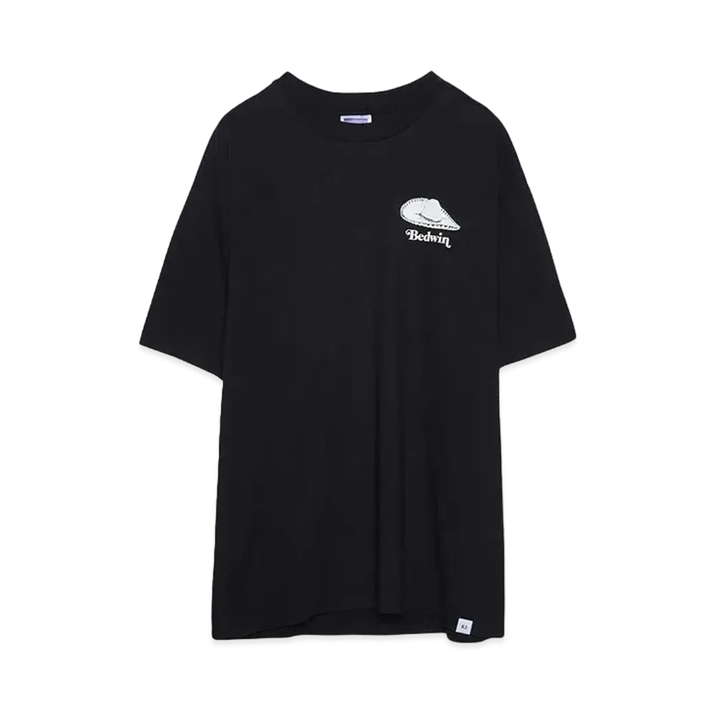 Bedwin & the heartbreakers S/S PRINTED T "HARTNETT" "BLACK"