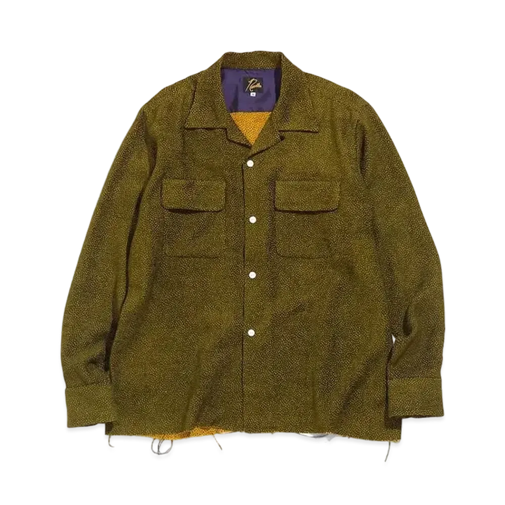 Needles C.O.B. CLASSIC SHIRT - R/AC DOTS MOLE JQ. "Olive"
