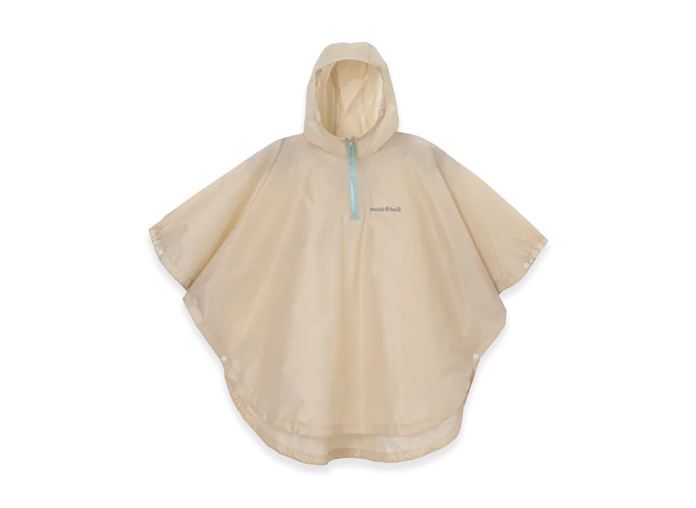 mont-bell Kid's Trekking Rain Poncho 95-125 "Ivory"