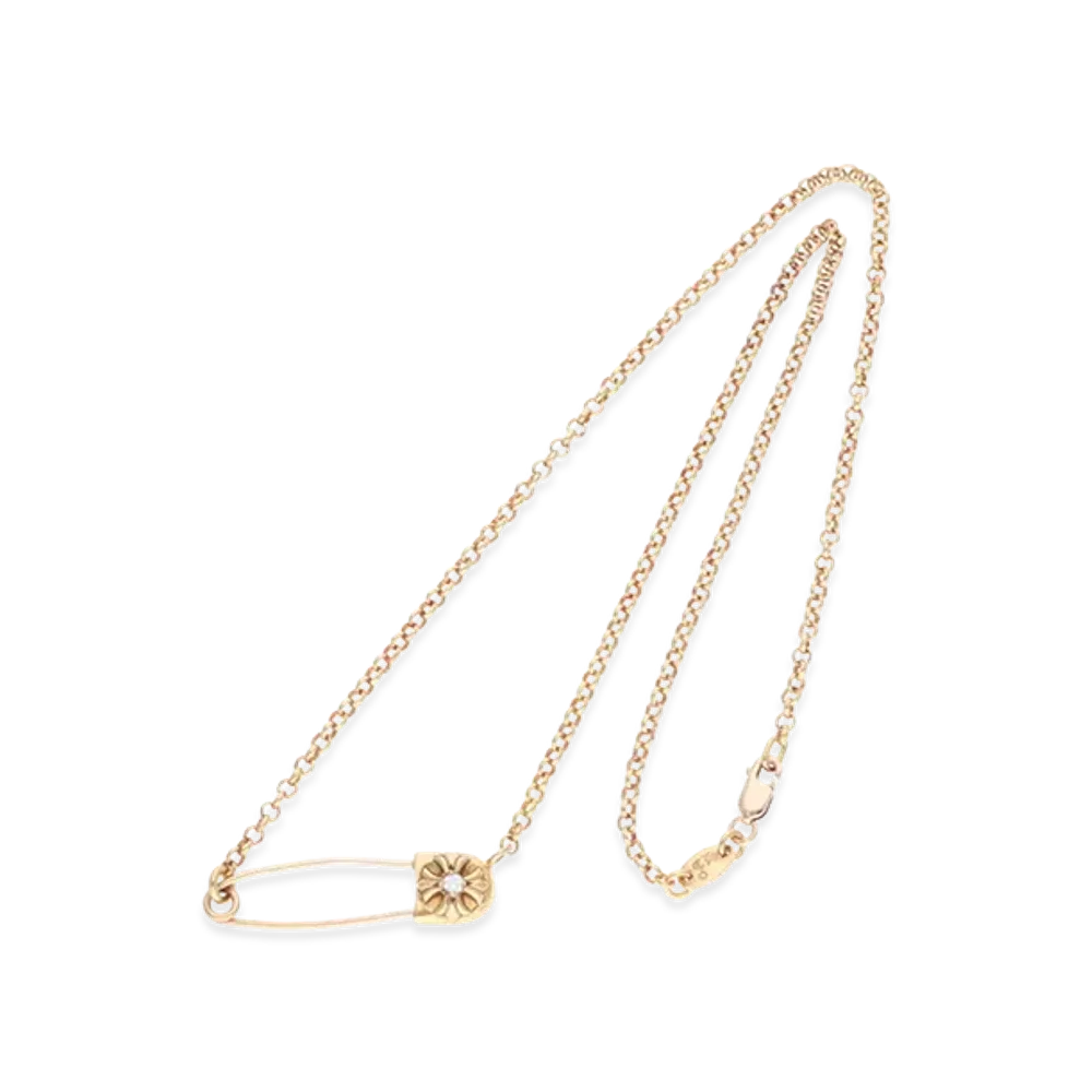 クロムハーツ 22K セーフティ ピン W ダイアモンド CH プラス ロール