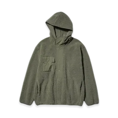 GU x ENGINEERED GARMENTS Boa Fleece Snap Parka "Olive"