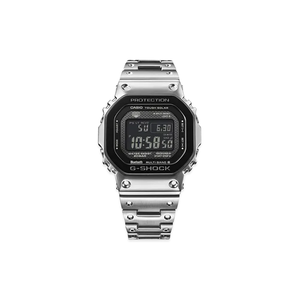 Casio G-Shock Bluetooth Multi-6 Radio Solar Full Metal M Watch "Silver"