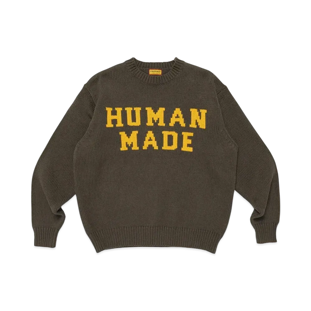 HUMAN MADE Lowgauge Knit Sweater "Olive Drab"