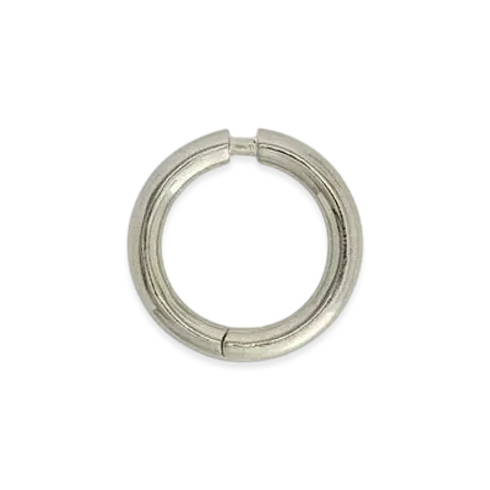 Jil Sander Cannolo Hoop Large "Silver Crystal"