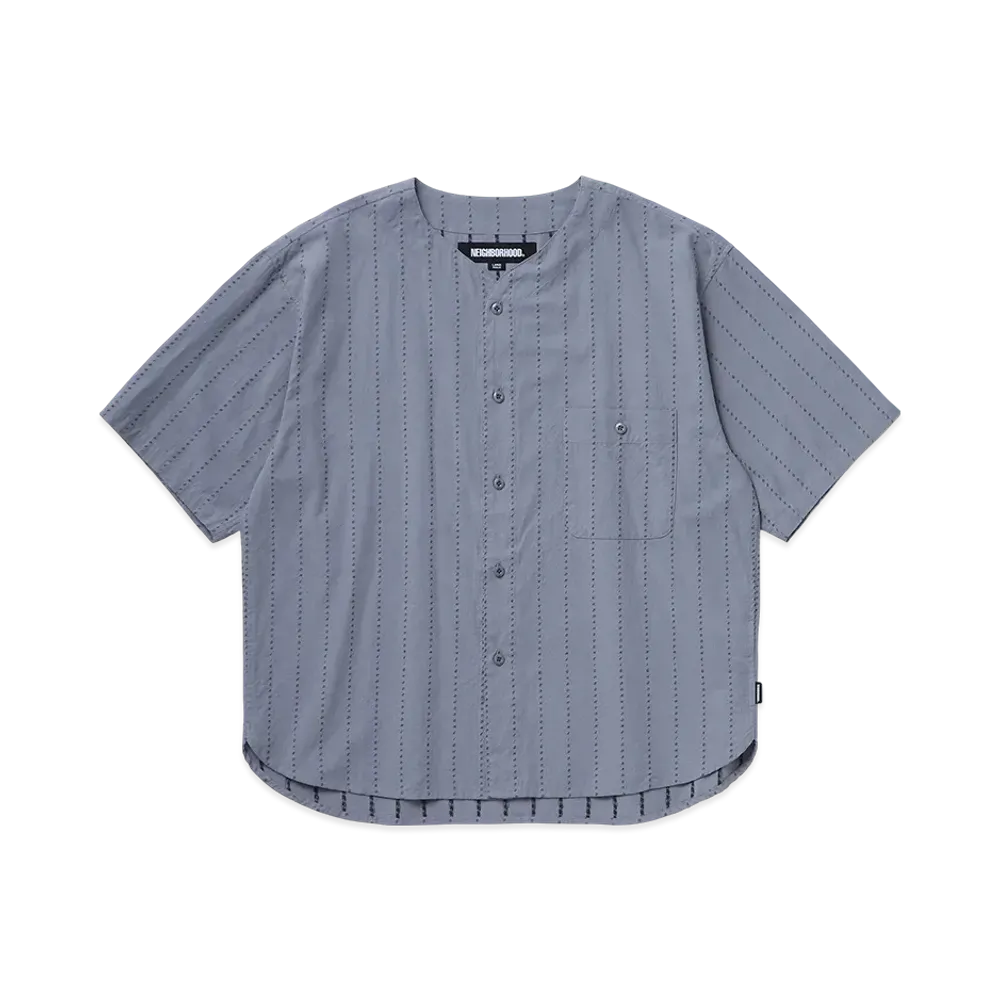NEIGHBORHOOD Dobby No Collar Shirt SS "Gray"