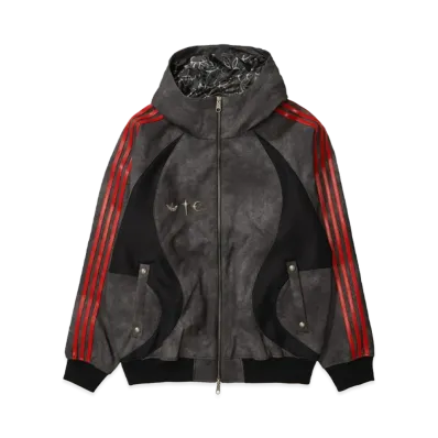 adidas x Thug Club Team Geist PU Leather Jacket "Black/Antique Silver"
