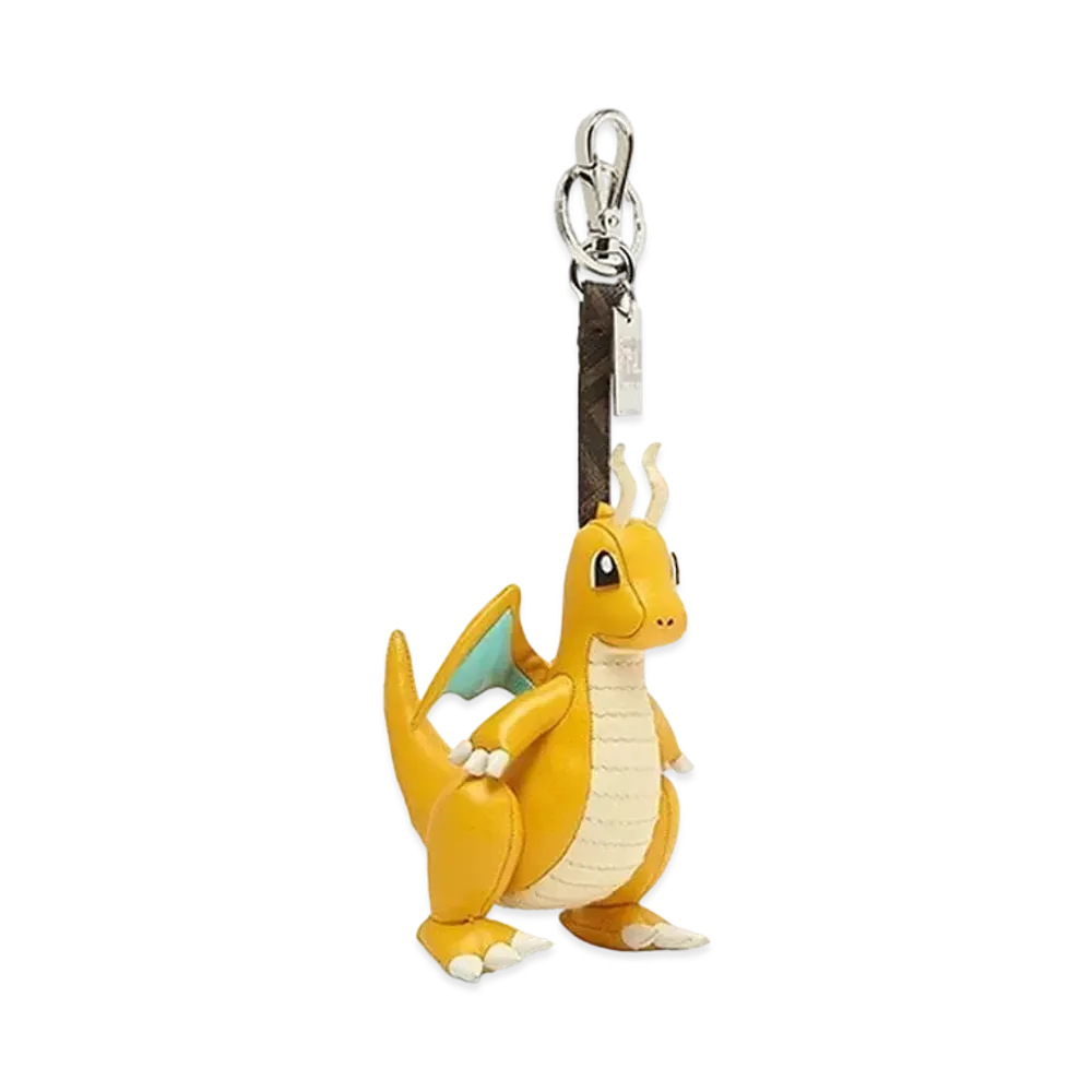 Pokemon x Fragment x FENDI Dragonite Key Holder Nappa Leather Isetan Shinjuku Store Men's Building 1F The Stage Limited "Yellow"
