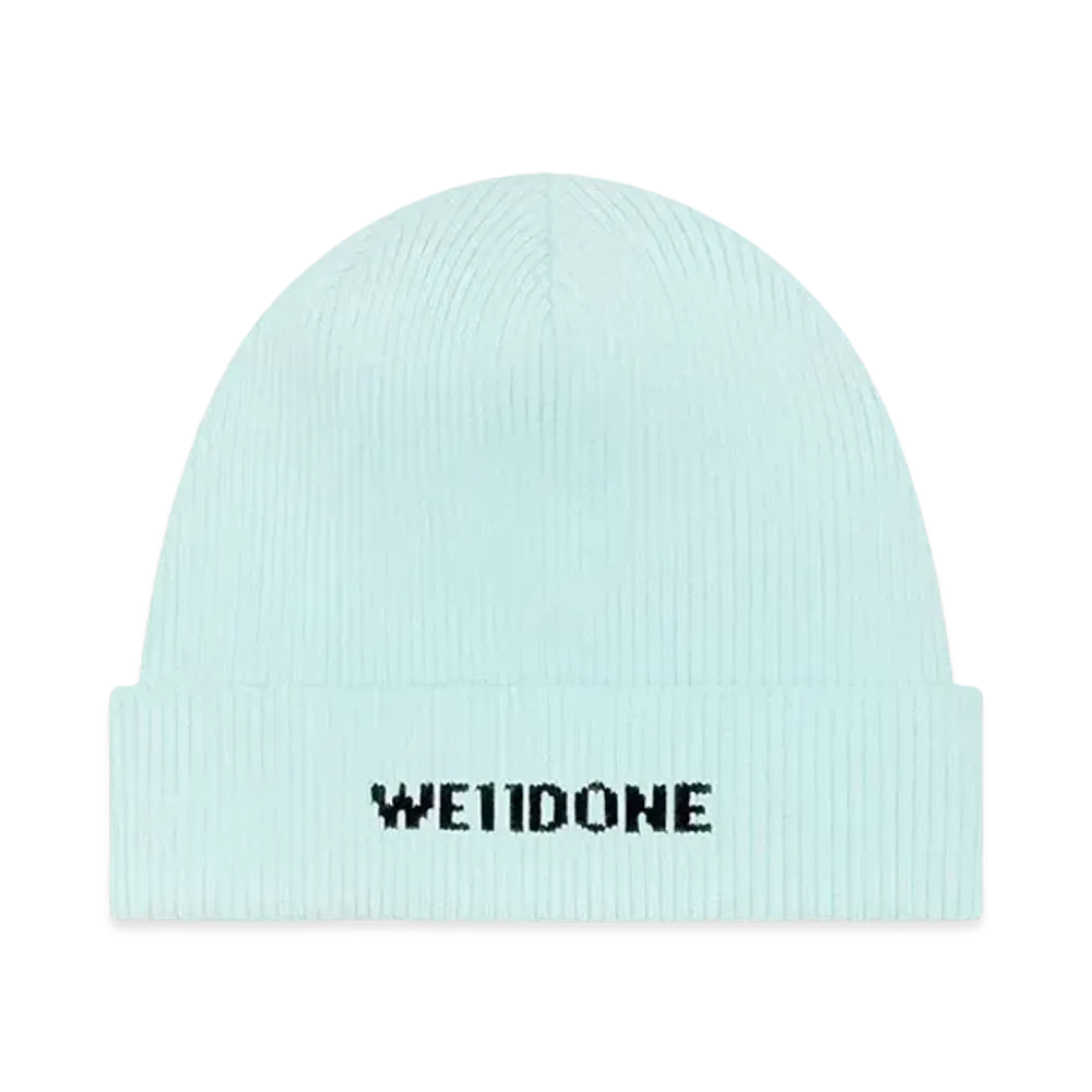 WE11DONE Logo Knit Beanie "Mint"