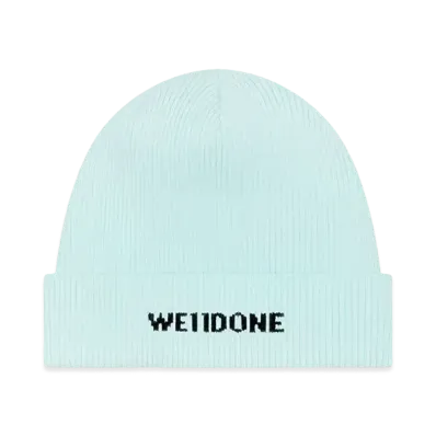 WE11DONE Logo Knit Beanie "Mint"
