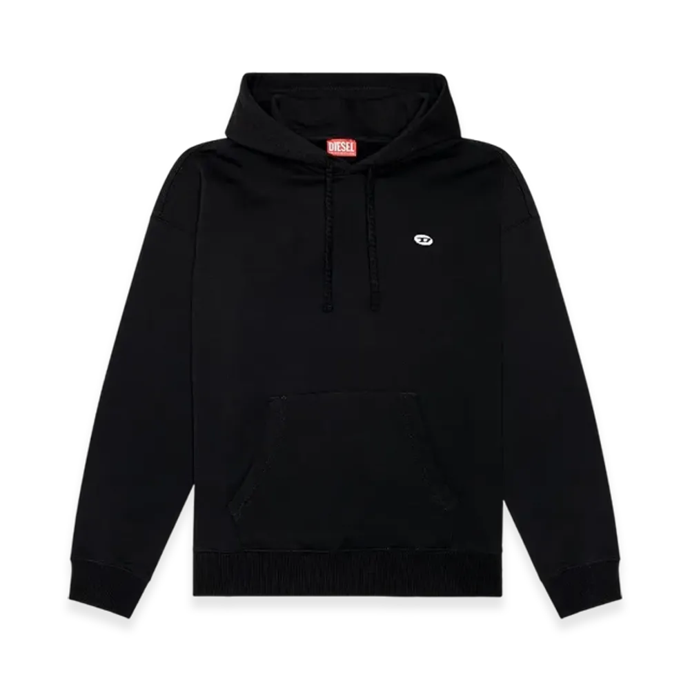 Diesel S-Rob-Hood-Doval-Pj Hoodie With Oval D Patch "Black"