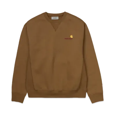 WACKO MARIA x CARHARTT WIP AMERICAN SCRIPT SWEAT SHIRT "Brown"