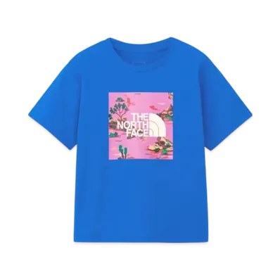 The North Face Kids Short Sleeve Sunshade Graphic Tee "Hero Blue"