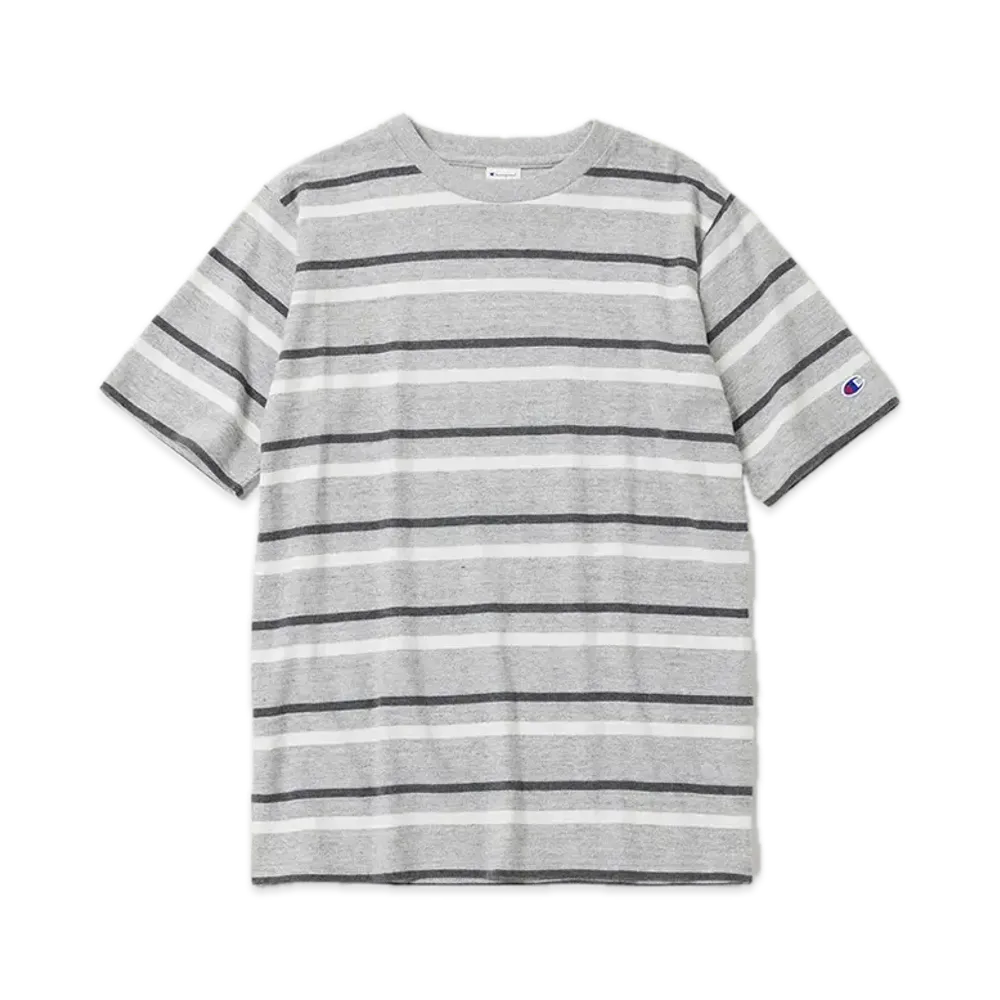 Champion Short Sleeve Striped T-Shirt "Oxford Gray"