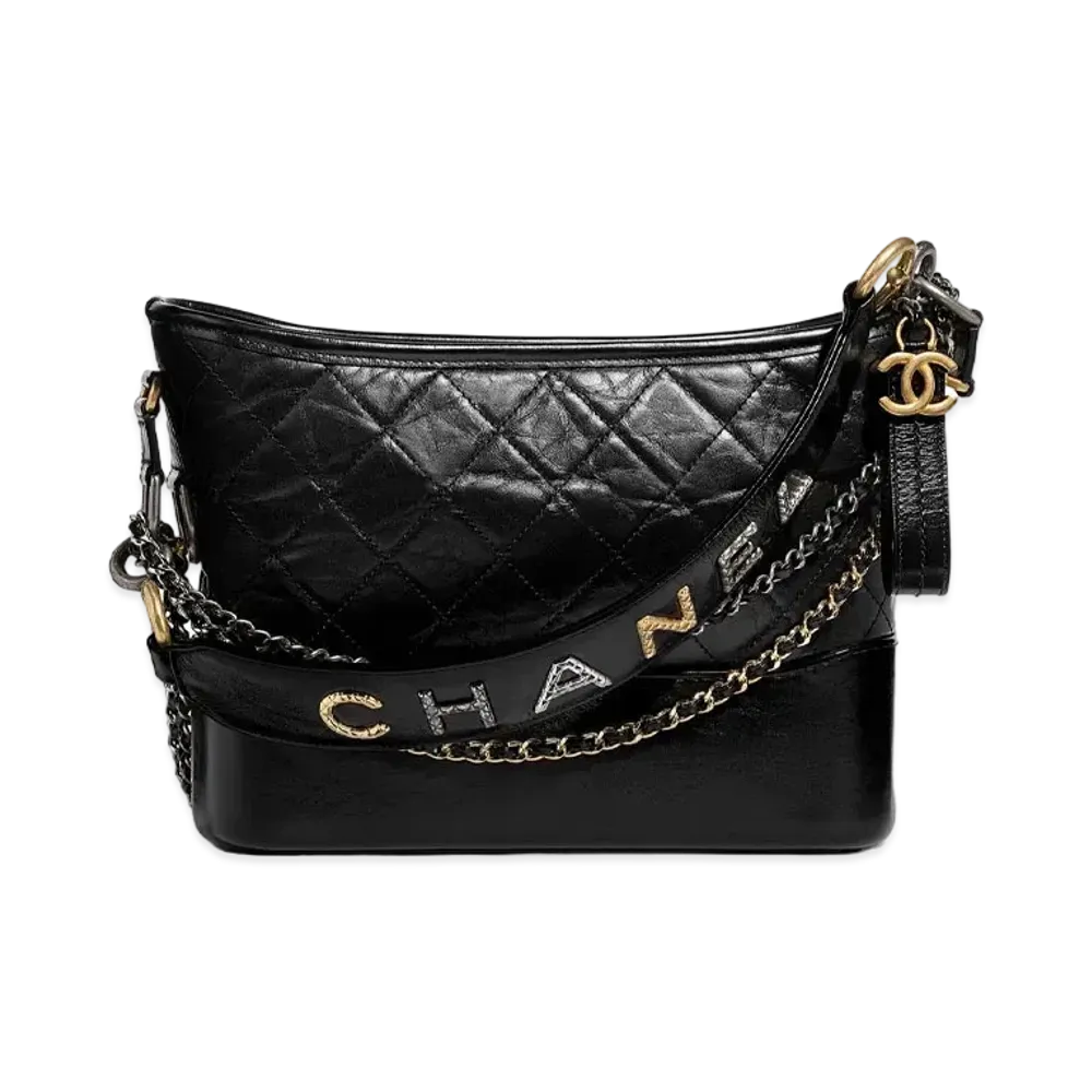 CHANEL Gabriel De Chanel Hobo Bag Aged Calfskin & Calfskin "Black"