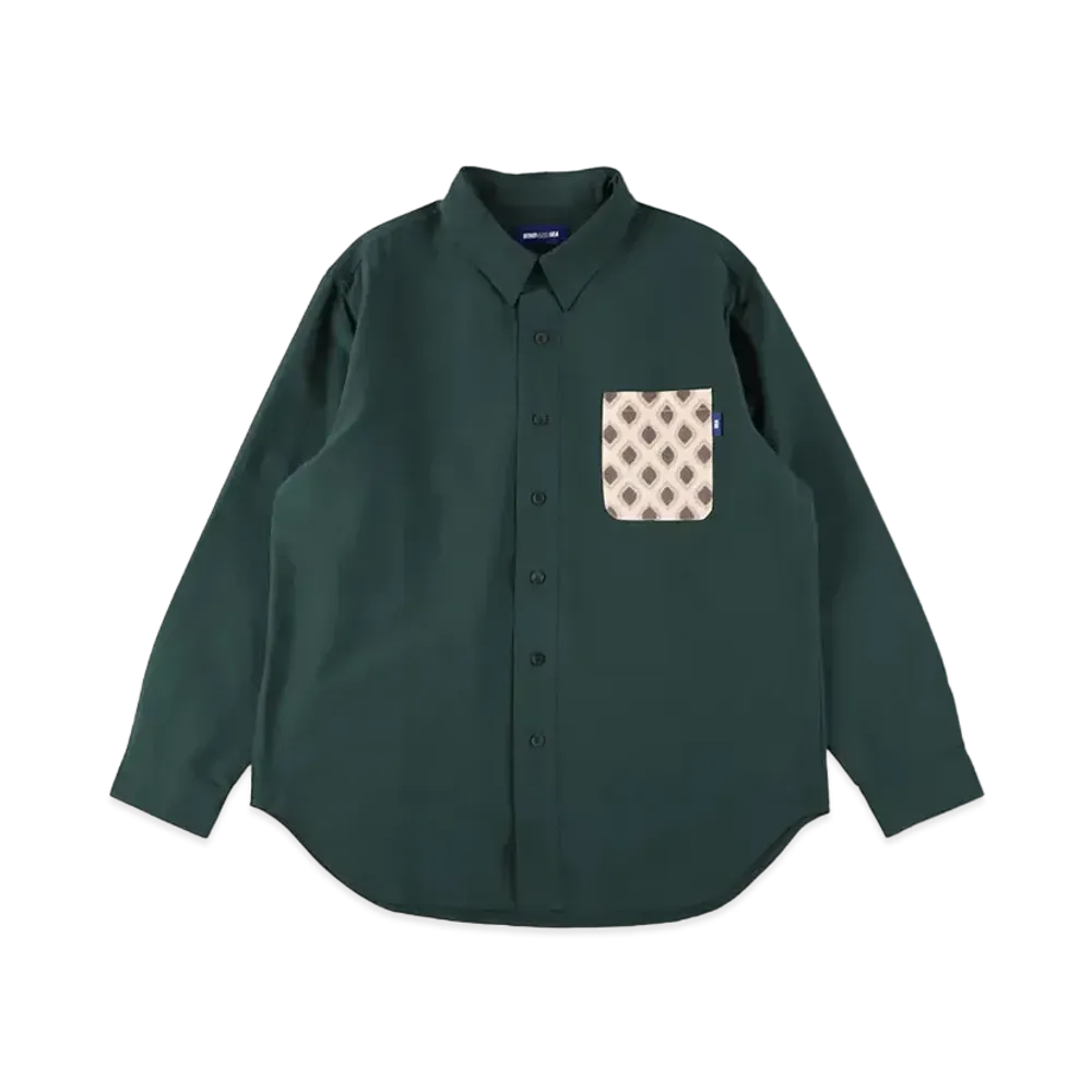 WIND AND SEA Ikat.D Switch Pocket Shirt "Green"