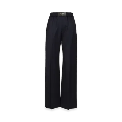 CELINE Women's Wool Twill Trousers "Blue"