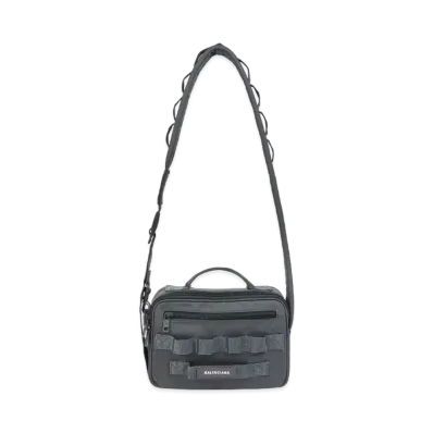 BALENCIAGA Army Pouch With Strap "Gray&Silver"