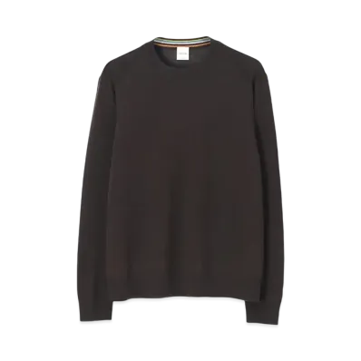 Paul Smith Fine Gauge Crew Neck Knit "ChocolateBrown"