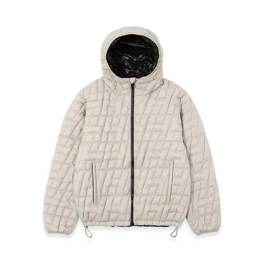 HUF x TAION Cascade Packable Hooded Down Jacket "Stone"